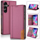 For Samsung Galaxy S24+ 5G N.BEKUS P3 RFID Stitching Magnetic Flip Leather Phone Case(Wine Red)