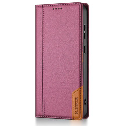 For Samsung Galaxy S24+ 5G N.BEKUS P3 RFID Stitching Magnetic Flip Leather Phone Case(Wine Red)