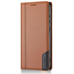For Samsung Galaxy S24+ 5G N.BEKUS P3 RFID Stitching Magnetic Flip Leather Phone Case(Brown)