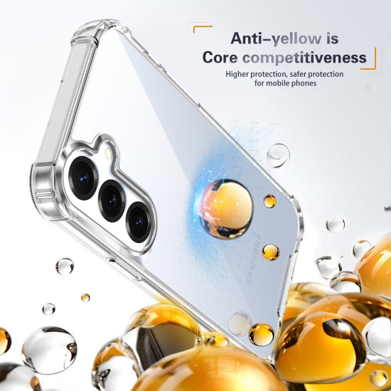 For Samsung Galaxy S24+ 5G Four-corner Shockproof Acrylic +TPU Phone Case(Transparent)