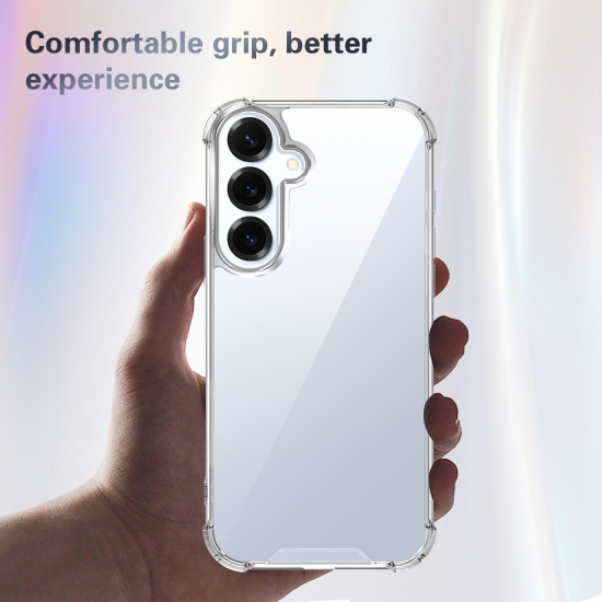 For Samsung Galaxy S24+ 5G Four-corner Shockproof Acrylic +TPU Phone Case(Transparent)