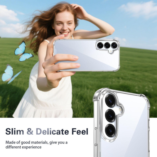 For Samsung Galaxy S24+ 5G Four-corner Shockproof Acrylic +TPU Phone Case(Transparent)