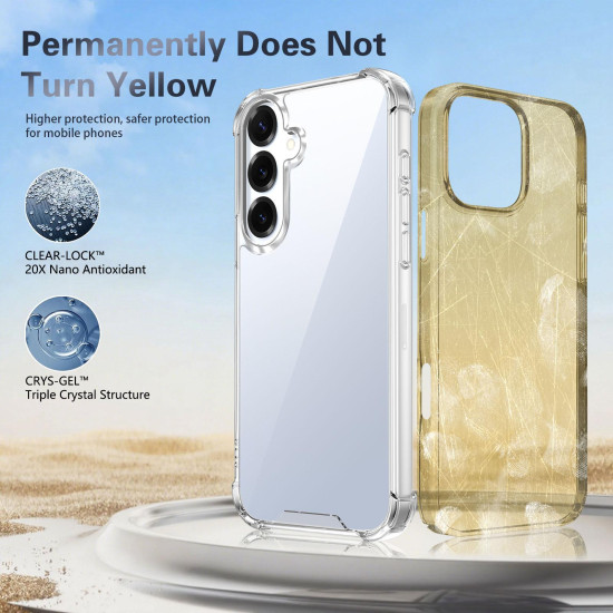 For Samsung Galaxy S24+ 5G Four-corner Shockproof Acrylic +TPU Phone Case(Transparent)