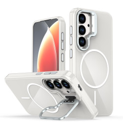 For Samsung Galaxy S23 5G Bright Color Imitation Camera Bracket Magsafe Phone Case(Summit Stone)