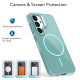 For Samsung Galaxy S23 5G Bright Color Imitation Camera Bracket Magsafe Phone Case(Sunset Purple)
