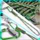For Samsung Galaxy S24+ 5G Trigger Design Hollow Metal Frame Phone Case with Lanyard(Silver)