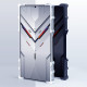 For Samsung Galaxy S24+ 5G Rotating Bracket Hollow Metal Phone Case with Lanyard(Black)
