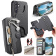 For Samsung Galaxy S24+ 5G Twill Fabric MagSafe RFID Anti-theft Zipper Wallet Leather Phone Case(Black)