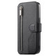 For Samsung Galaxy S24+ 5G Twill Fabric MagSafe RFID Anti-theft Zipper Wallet Leather Phone Case(Black)