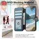 For Samsung Galaxy S24+ 5G Twill Fabric MagSafe RFID Anti-theft Zipper Wallet Leather Phone Case(Black)