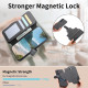 For Samsung Galaxy S24+ 5G Twill Fabric MagSafe RFID Anti-theft Zipper Wallet Leather Phone Case(Black)