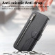 For Samsung Galaxy S24+ 5G Twill Fabric MagSafe RFID Anti-theft Zipper Wallet Leather Phone Case(Black)