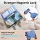 For Samsung Galaxy S24+ 5G Twill Fabric MagSafe RFID Anti-theft Zipper Wallet Leather Phone Case(Dark Blue)