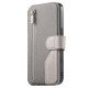 For Samsung Galaxy S24+ 5G Twill Fabric MagSafe RFID Anti-theft Zipper Wallet Leather Phone Case(Grey)
