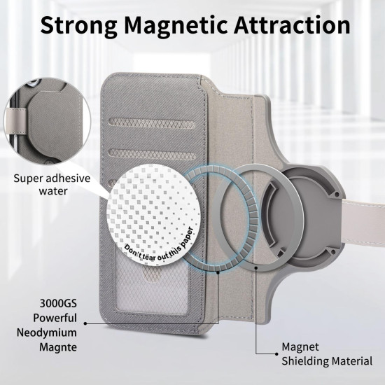 For Samsung Galaxy S24+ 5G Twill Fabric MagSafe RFID Anti-theft Zipper Wallet Leather Phone Case(Grey)
