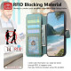For Samsung Galaxy S24+ 5G Twill Fabric MagSafe RFID Anti-theft Zipper Wallet Leather Phone Case(Green)