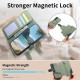 For Samsung Galaxy S24+ 5G Twill Fabric MagSafe RFID Anti-theft Zipper Wallet Leather Phone Case(Green)