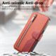 For Samsung Galaxy S24+ 5G Twill Fabric MagSafe RFID Anti-theft Zipper Wallet Leather Phone Case(Orange)