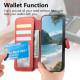 For Samsung Galaxy S24+ 5G Twill Fabric MagSafe RFID Anti-theft Zipper Wallet Leather Phone Case(Orange)