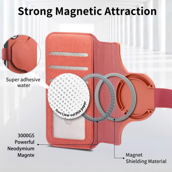 For Samsung Galaxy S24+ 5G Twill Fabric MagSafe RFID Anti-theft Zipper Wallet Leather Phone Case(Orange)