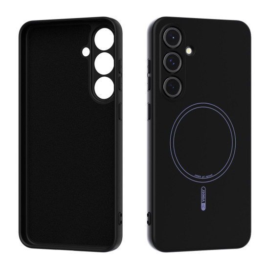 For Samsung Galaxy S24+ 5G ABEEL Skin-friendly Feel Magsafe Liquid Silicone Phone Case(Black)