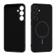 For Samsung Galaxy S24+ 5G ABEEL Skin-friendly Feel Magsafe Liquid Silicone Phone Case(Black)