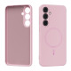 For Samsung Galaxy S24+ 5G ABEEL Skin-friendly Feel Magsafe Liquid Silicone Phone Case(Pink)