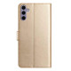 For Samsung Galaxy S24+ 5G Lambskin 8-card Slot Leather Phone Case(Gold)