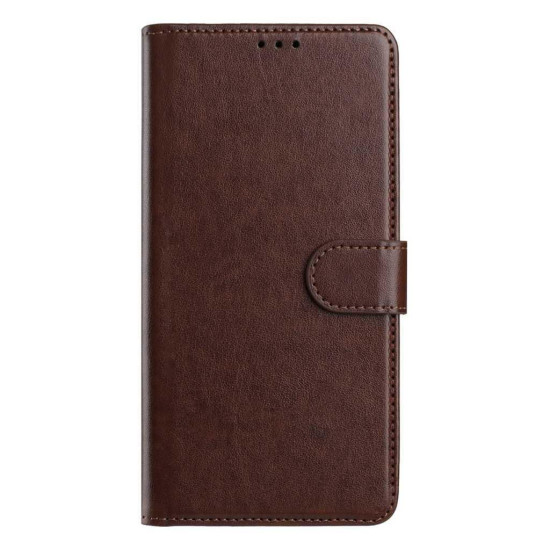For Samsung Galaxy S24+ 5G Lambskin 8-card Slot Leather Phone Case(Brown)