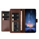 For Samsung Galaxy S24+ 5G Lambskin 8-card Slot Leather Phone Case(Brown)
