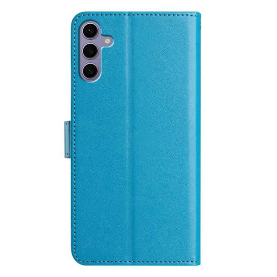 For Samsung Galaxy S24+ 5G Lambskin 8-card Slot Leather Phone Case(Light Blue)