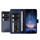 For Samsung Galaxy S24+ 5G Lambskin 8-card Slot Leather Phone Case(Dark Blue)