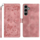 For Samsung Galaxy S24+ 5G Secret Garden Butterfly Pattern Leather Phone Case(Pink)