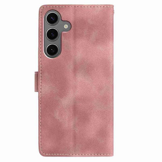 For Samsung Galaxy S24+ 5G Secret Garden Butterfly Pattern Leather Phone Case(Pink)