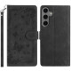 For Samsung Galaxy S24+ 5G Secret Garden Butterfly Pattern Leather Phone Case(Black)