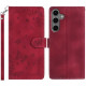 For Samsung Galaxy S24+ 5G Secret Garden Butterfly Pattern Leather Phone Case(Red)