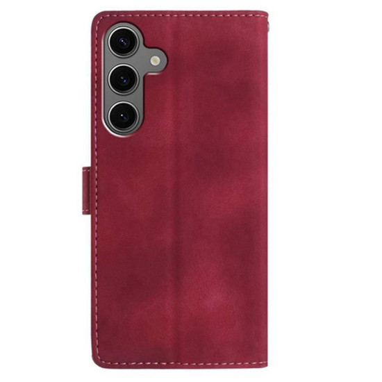 For Samsung Galaxy S24+ 5G Secret Garden Butterfly Pattern Leather Phone Case(Red)