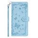 For Samsung Galaxy S24+ 5G Secret Garden Butterfly Pattern Leather Phone Case(Blue)