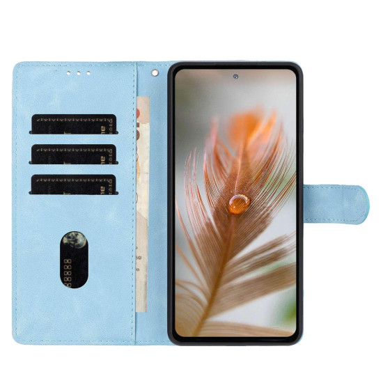 For Samsung Galaxy S24+ 5G Secret Garden Butterfly Pattern Leather Phone Case(Blue)