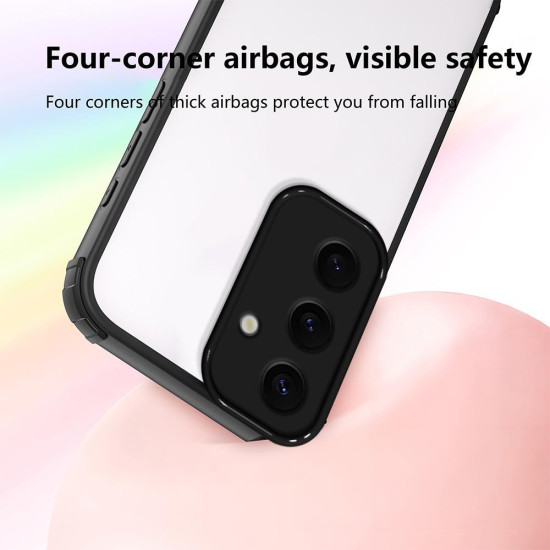 For Samsung Galaxy S24+ 5G Four Corners Shield Shockproof TPU Hybrid PC Phone Case(Black)