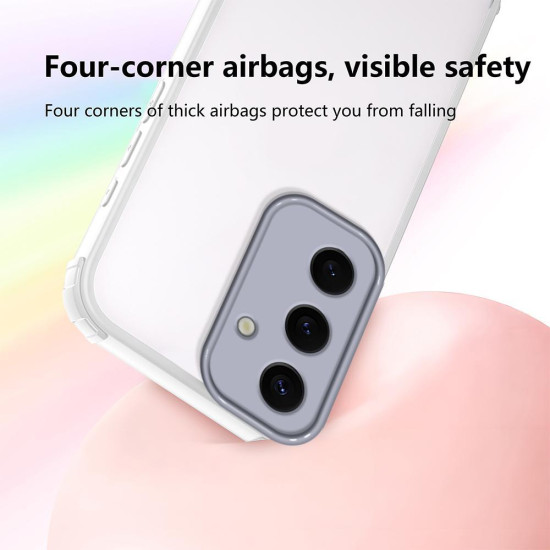 For Samsung Galaxy S24+ 5G Four Corners Shield Shockproof TPU Hybrid PC Phone Case(Grey)