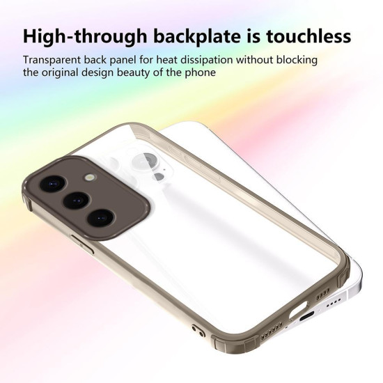 For Samsung Galaxy S24+ 5G Four Corners Shield Shockproof TPU Hybrid PC Phone Case(Brown)