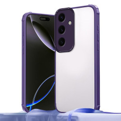 For Samsung Galaxy S24+ 5G Four Corners Shield Shockproof TPU Hybrid PC Phone Case(Purple)