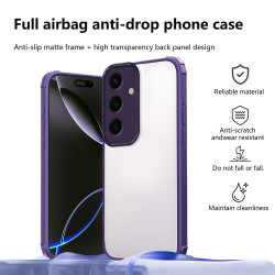 For Samsung Galaxy S24+ 5G Four Corners Shield Shockproof TPU Hybrid PC Phone Case(Purple)