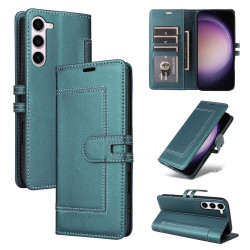 Samsung Galaxy S23+ 5G Stitched Magnetic Buckle Leather Phone Case(Green)