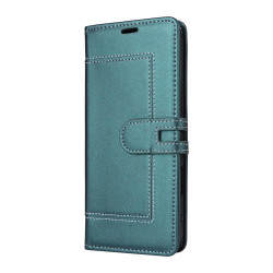 Samsung Galaxy S23+ 5G Stitched Magnetic Buckle Leather Phone Case(Green)