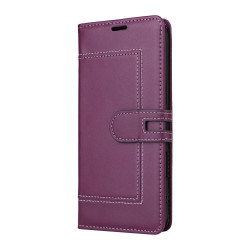 Samsung Galaxy S23+ 5G Stitched Magnetic Buckle Leather Phone Case(Purple)