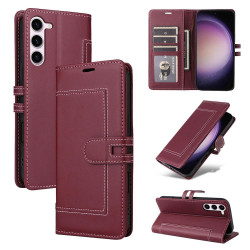 Samsung Galaxy S23+ 5G Stitched Magnetic Buckle Leather Phone Case(Red)