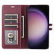 Samsung Galaxy S23+ 5G Stitched Magnetic Buckle Leather Phone Case(Red)