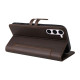 Samsung Galaxy S23+ 5G Stitched Magnetic Buckle Leather Phone Case(Coffee)